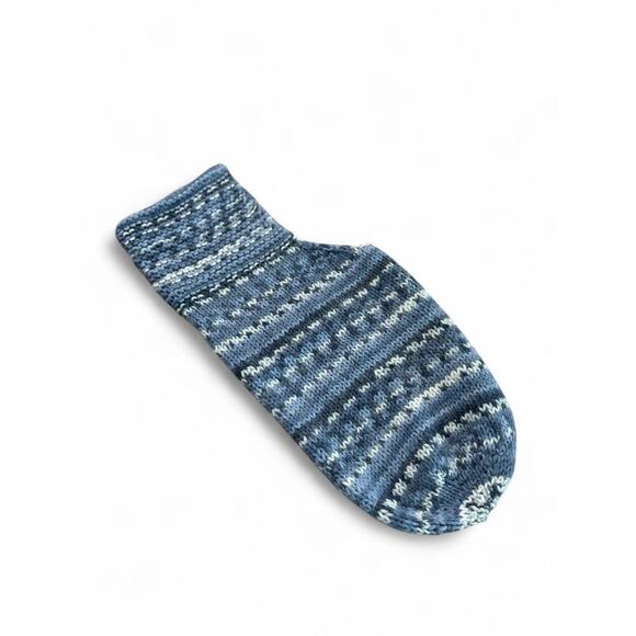 Handmade Crochet Knit Baby Swaddle Sack Multicolor Blues Cacoon - Picture 3 of 3